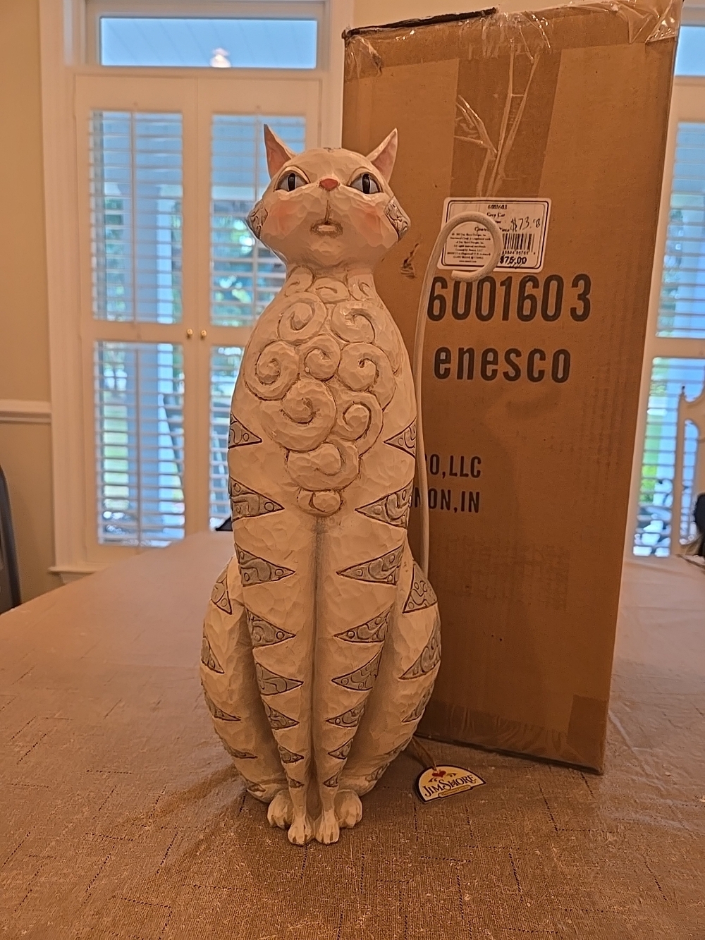 Jim Shore "Grey Cat Garden Statue" BRAND NEW IN BOX